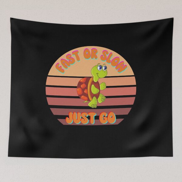Item preview, Fast Or Slow Just Go - Sunset Design With Turtle designed and sold by ImagesDesigns.