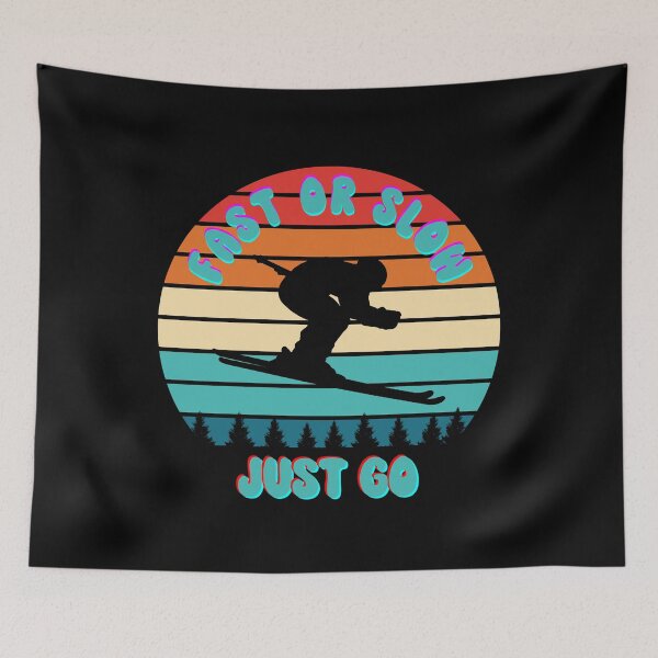 Item preview, Fast Or Slow Just Go - Sunset Design Ski jumper designed and sold by ImagesDesigns.