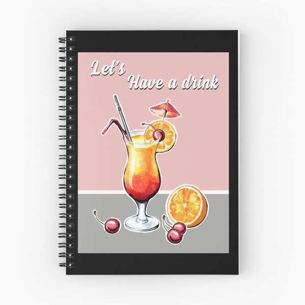 Item preview, Cocktail Sunrise Watercolor Summer Let's Have A Drink designed and sold by medinoboozew.