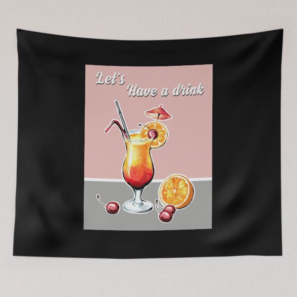Item preview, Cocktail Sunrise Watercolor Summer Let's Have A Drink designed and sold by medinoboozew.