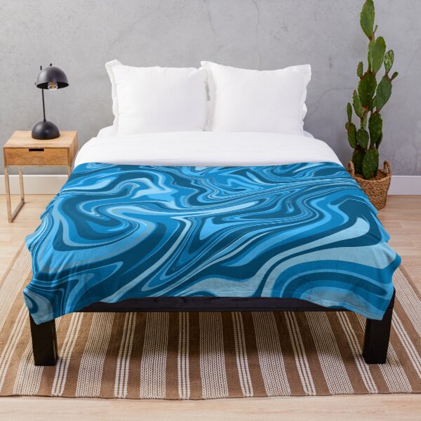 Item preview, Liquify Marble Swirl Ocean Blue Abstract Pattern designed and sold by AbstractGlories.