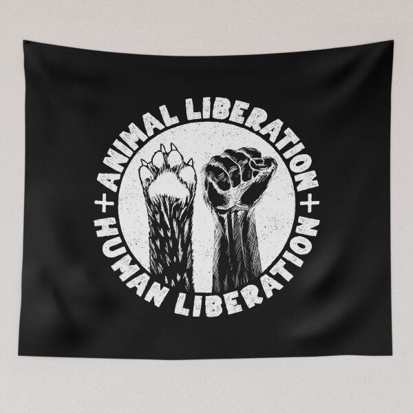 Item preview, ANIMAL LIBERATION HUMAN LIBERATION - Animal Rights Vegan Activism designed and sold by EarthlingTom.