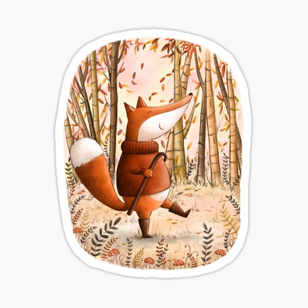 Item preview, A Walk in the Woods- Fox Illustration designed and sold by Aishwarya Vohra.
