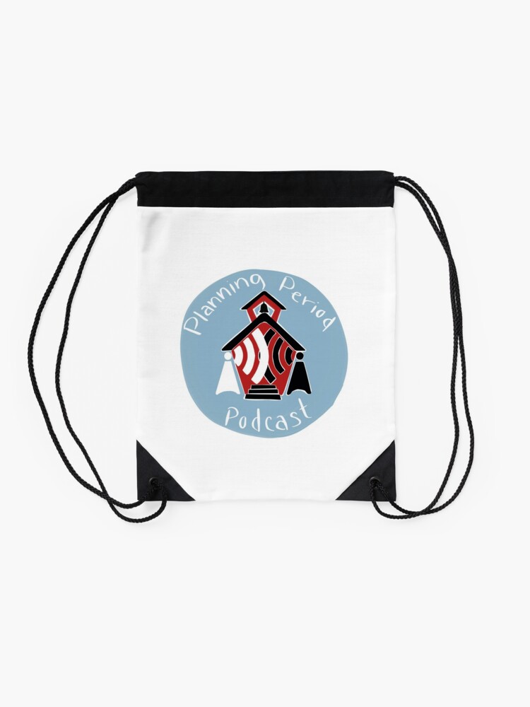 Alternate view of Planning Period Podcast Drawstring Bag