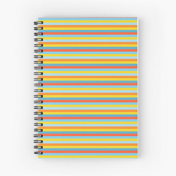 Item preview, Turquoise Blue, Orange and Yellow Striped Paper designed and sold by BaerDesign.