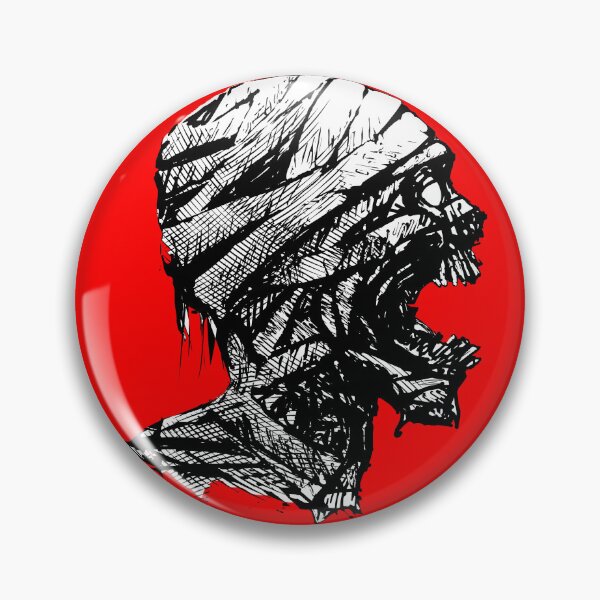 Item preview, screaming mummy, halloween, horror movies fan, a zombie mummy, illustration, engraved designed and sold by DALIO666.