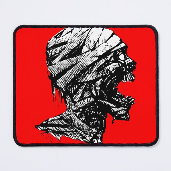 Item preview, screaming mummy, halloween, horror movies fan, a zombie mummy, illustration, engraved designed and sold by DALIO666.