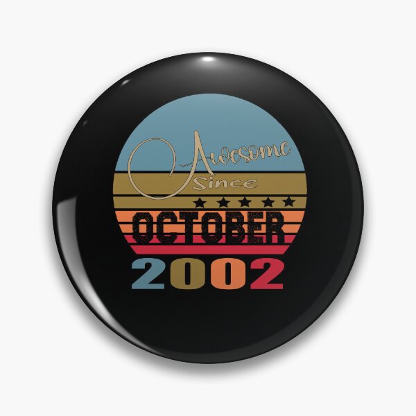 Item preview, 20th Birthday Funny Awesome Since October 2002 20-Year-Old designed and sold by Nedskr.