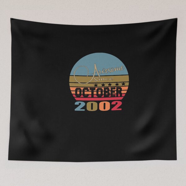 Item preview, 20th Birthday Funny Awesome Since October 2002 20-Year-Old designed and sold by Nedskr.