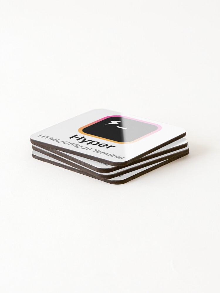 Thumbnail 4 of 5, Coasters (Set of 4), Hyper Terminal - HTML/CSS/JS Terminal - Light Mode designed and sold by typo-n-quotes.
