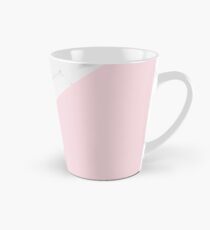 Marmor + rosa Pastellfarbe. Klassische Geometrie. Tasse (groß)