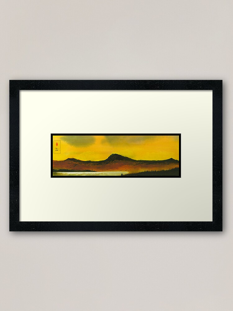 Alternate view of Yellow Sky Framed Art Print