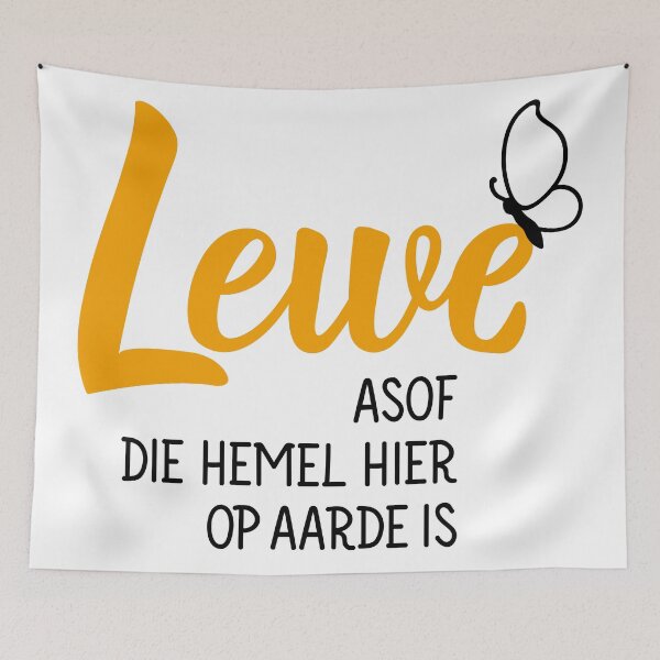 Item preview, Leef asof die hemel hier op aarde is. Live as if heaven is here on earth - Afrikaans text. lettering. designed and sold by pidzam4e.