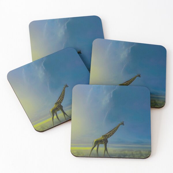 Item preview, A Giraffe strolls by the Cliffs designed and sold by PictureNZ.