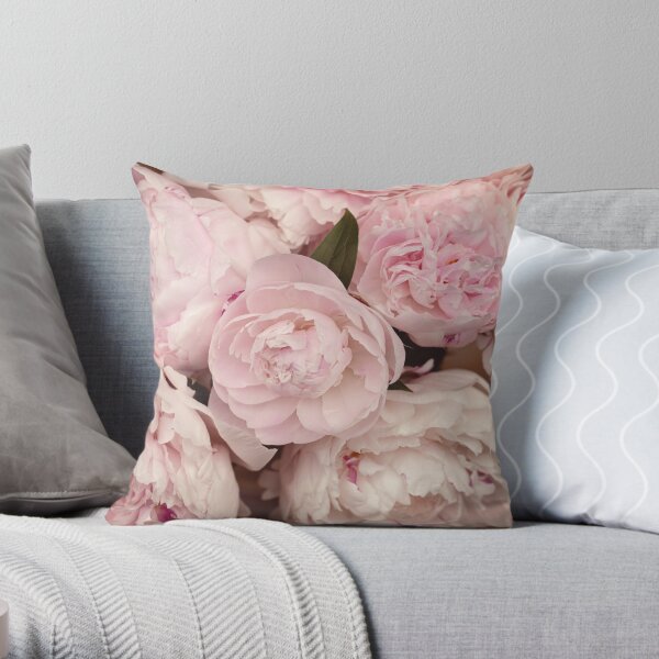 Fleurs de pivoine rose Coussin