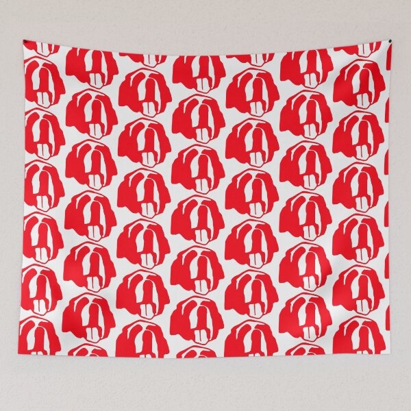 Item preview, Saint Bernard - Newfoundland face silhouette - Bernese Mountain dog - St. Bernard silly dog in red - Newfie gift designed and sold by smooshfaceutd.