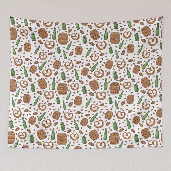 Item preview, Pretzels and Beer Oktoberfest Pattern (White) designed and sold by Geo De la Cruz.