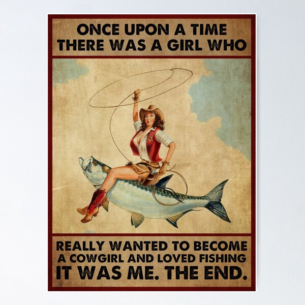 Pinup Girl Fishing Wall Art for Sale