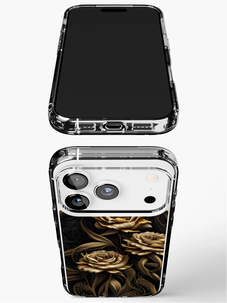 Thumbnail 3 of 5, iPhone Case, Golden Roses designed and sold by Nylaria.