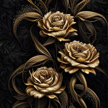 Artwork thumbnail, Golden Roses by Nylaria