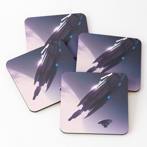 Item preview, SIMPLE COMIC STYLE SILVER AND BLUE SPACESHIP designed and sold by sailorsam1805.