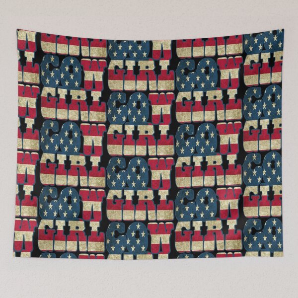 Item preview, Cowgirl - Proud To Be An American Reto Print designed and sold by handsoftime2020.