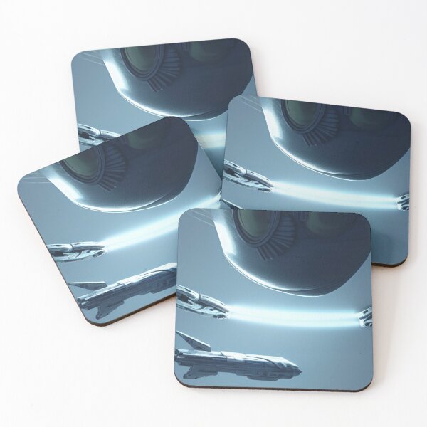 Item preview, 3 SIMPLE  COMIC STYLE SILVER AND BLUE SPACESHIPS designed and sold by sailorsam1805.