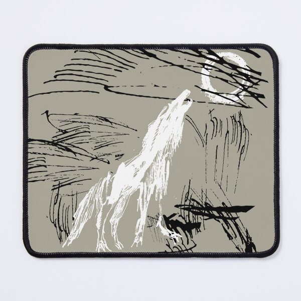 Item preview, White wolf howling at the Moon designed and sold by InkandWillow.