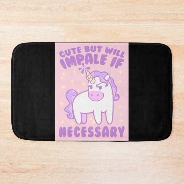 Item preview, Cute But Will Impale If Necessary Cute Unicorn designed and sold by flairzieskem.