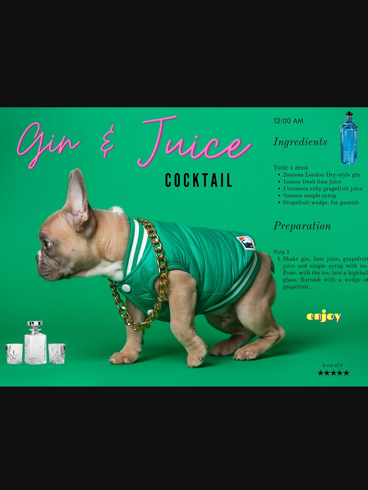 "Gin and juice cocktail ingredients & preparation vintage martini