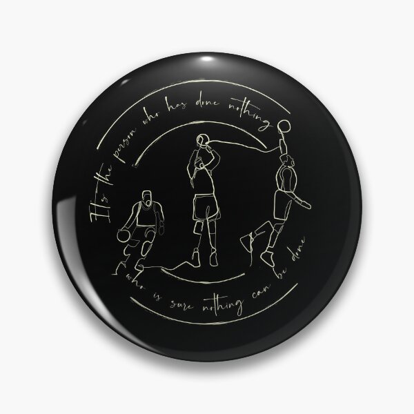 Item preview, Continuous Line basketball quote It’s the person who has done nothing who is sure nothing can be done Typography Calligraphy life quote graphic minimalist art Patrick Ewing designed and sold by scribblelife.
