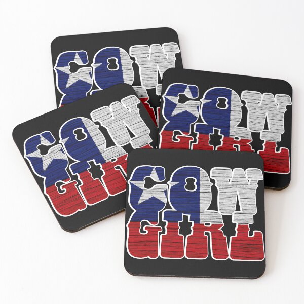Item preview, Western Cowgirl With Texas Flag Design Retro Print designed and sold by handsoftime2020.