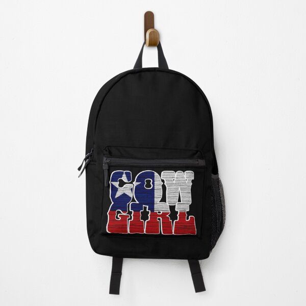 Item preview, Western Cowgirl With Texas Flag Design Retro Print designed and sold by handsoftime2020.