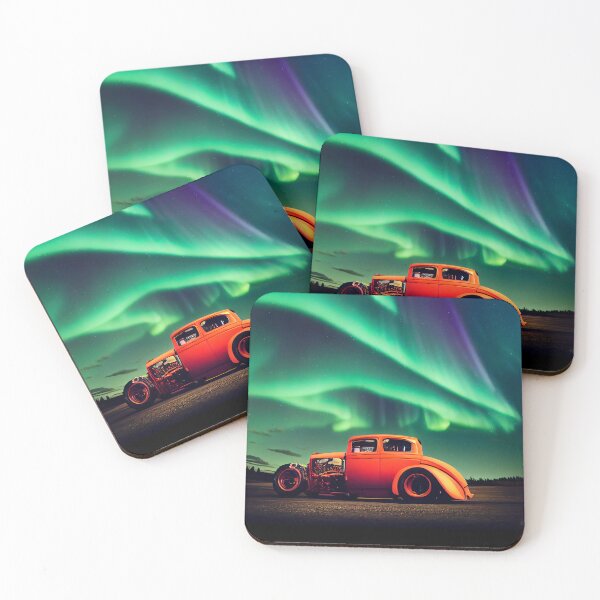 Item preview, Hot Rod under Aurora, a perfect gift for all American Hot Rod fans #1 designed and sold by RodZnRoll.