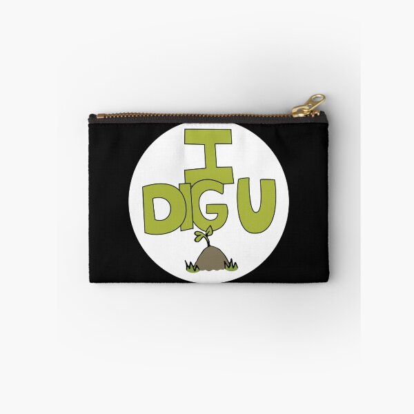 Item preview, I DIG U illustrated funny dirt lover badge designed and sold by AngelDawnDesign.