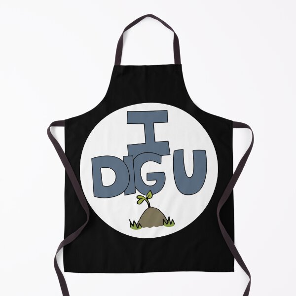 Item preview, I DIG U illustrated funny dirt lover badge designed and sold by AngelDawnDesign.