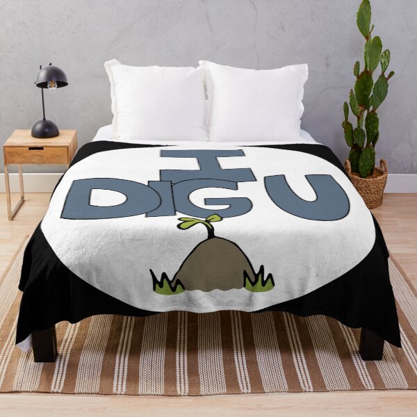 Item preview, I DIG U illustrated funny dirt lover badge designed and sold by AngelDawnDesign.