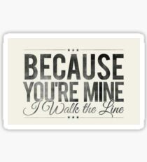 I Walk The Line Sticker
