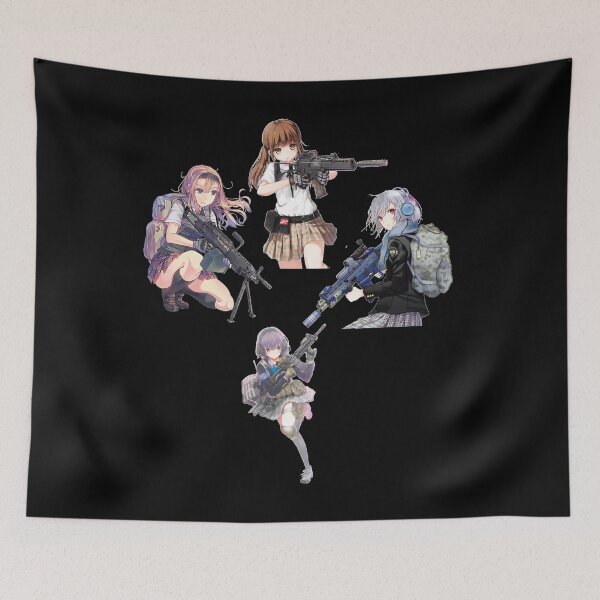 Item preview, unisex - anime girl with gun designed and sold by teeshops.