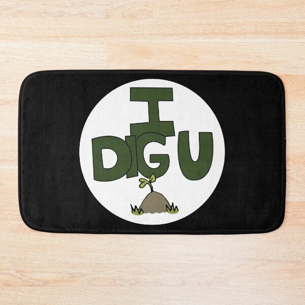 Item preview, I DIG U illustrated funny dirt lover badge designed and sold by AngelDawnDesign.