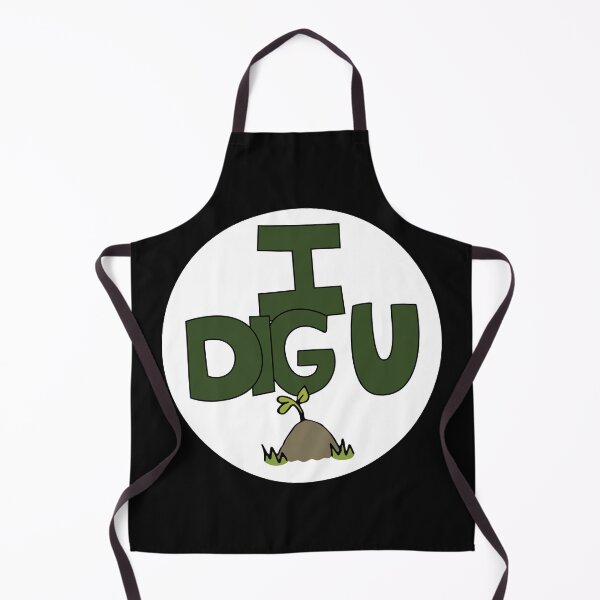Item preview, I DIG U illustrated funny dirt lover badge designed and sold by AngelDawnDesign.