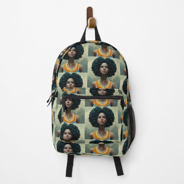 Item preview, Latina with Afro hair winning a marathon designed and sold by ElMafioso1000.