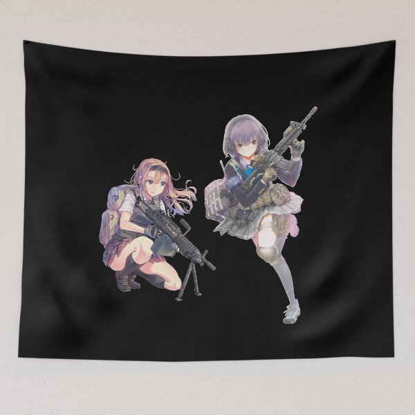 Item preview, anime girl with gun - unisex designed and sold by teeshops.