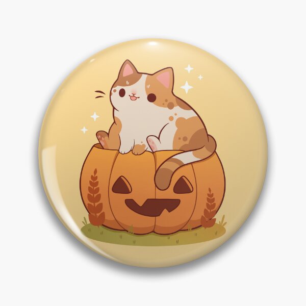 Item preview, Orange pumpkin cat designed and sold by Rihnlin.