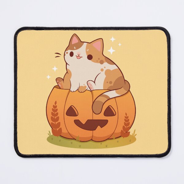 Vista previa del artículo con la obra «gato calabaza naranja», diseñado y vendido por Rihnlin.