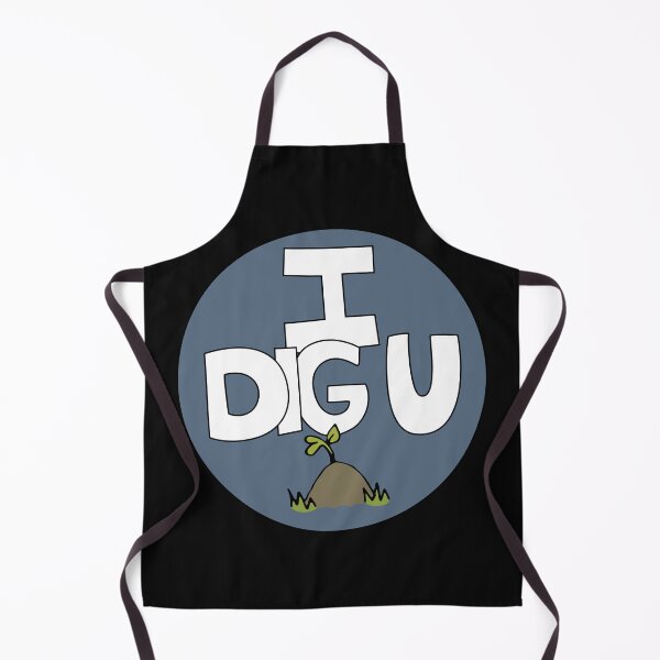 Item preview, I DIG U illustrated funny dirt lover badge designed and sold by AngelDawnDesign.