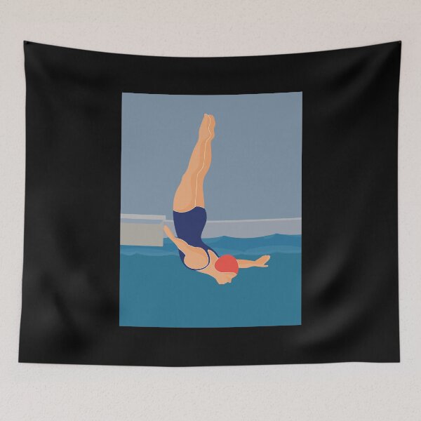 Item preview, Diving Lady Pool Swimming designed and sold by vertzzeh1.