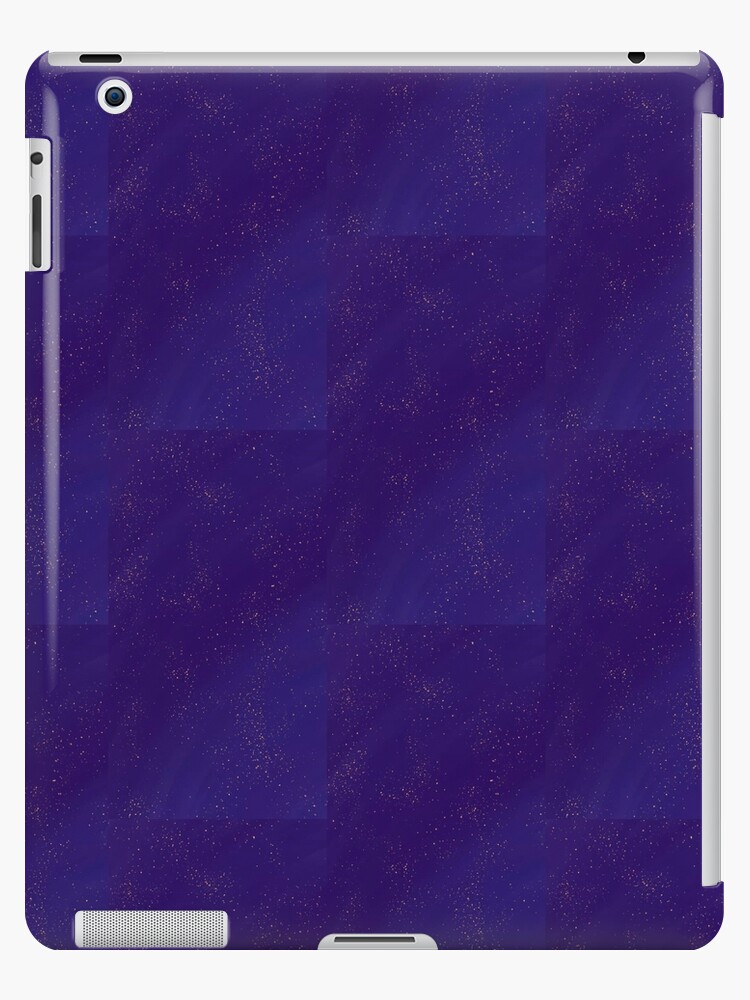 Shinning Stars Design on Purple Indigo Color Sky - Dots Brush Night sky -  Sky Painting | Night lights | Purple - Yellow | iPad Case & Skin