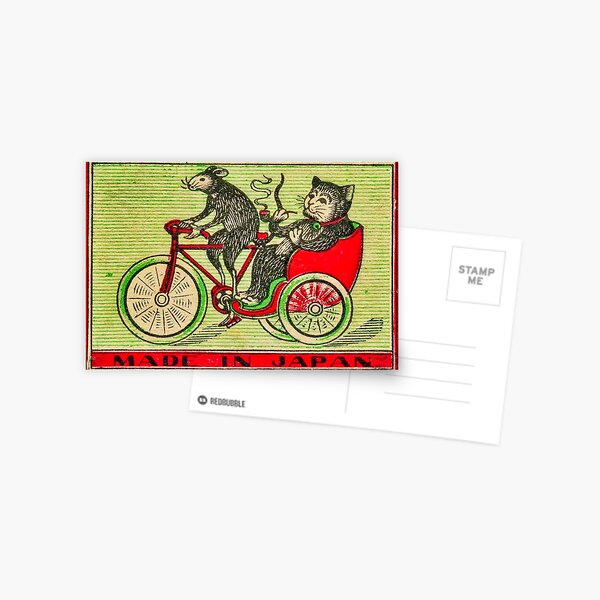 Item preview, Fat Cat Vintage Japanese Matchbox Art designed and sold by Corinne Alexa Jackson.