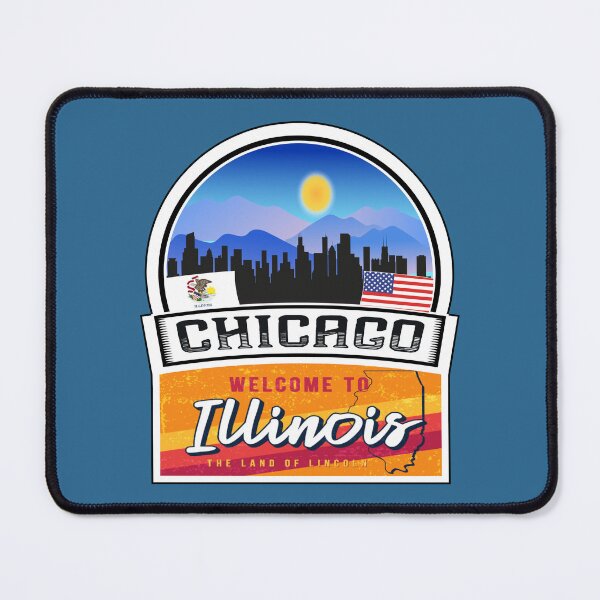 Item preview, Chicago, Welcome to Illinois, The Land of Lincoln | Illinois State and Cities Series -7 designed and sold by WorldStateArt.